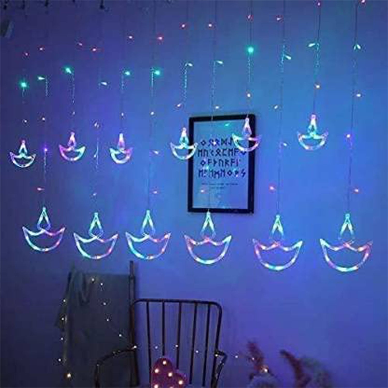 Diya Curtain String Lights Diya Curtain String Lights